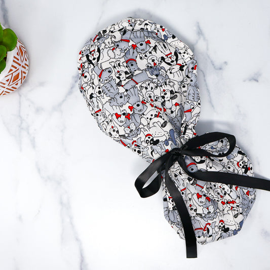 My Puppies Ponytail Scrub Caps - NDINI ACCESSORIES