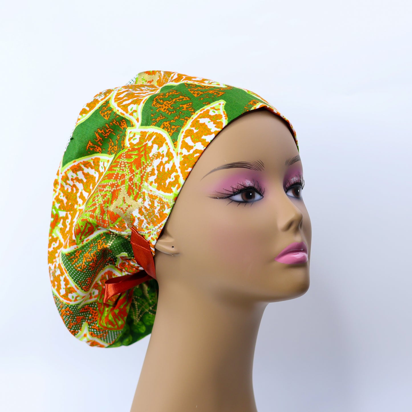 Orange Flowers Eurostyle Cap