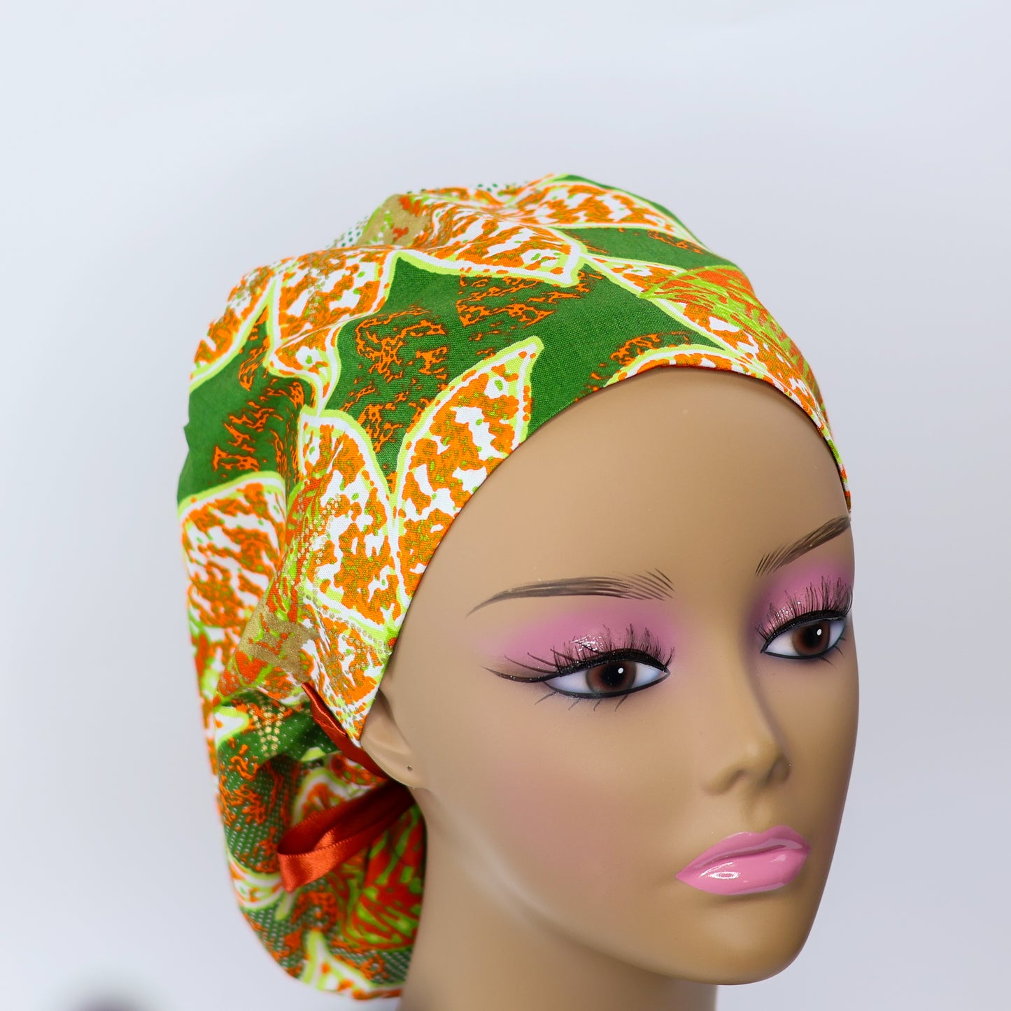 Orange Flowers Eurostyle Cap