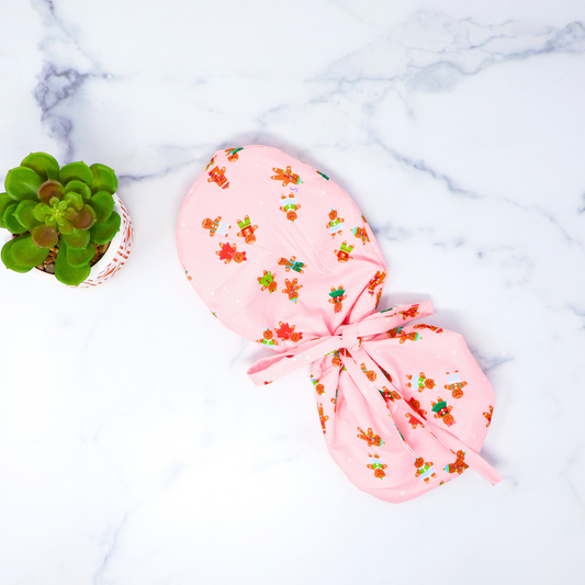Gingerbread Family Scrub Cap - NDINI ACCESSORIES