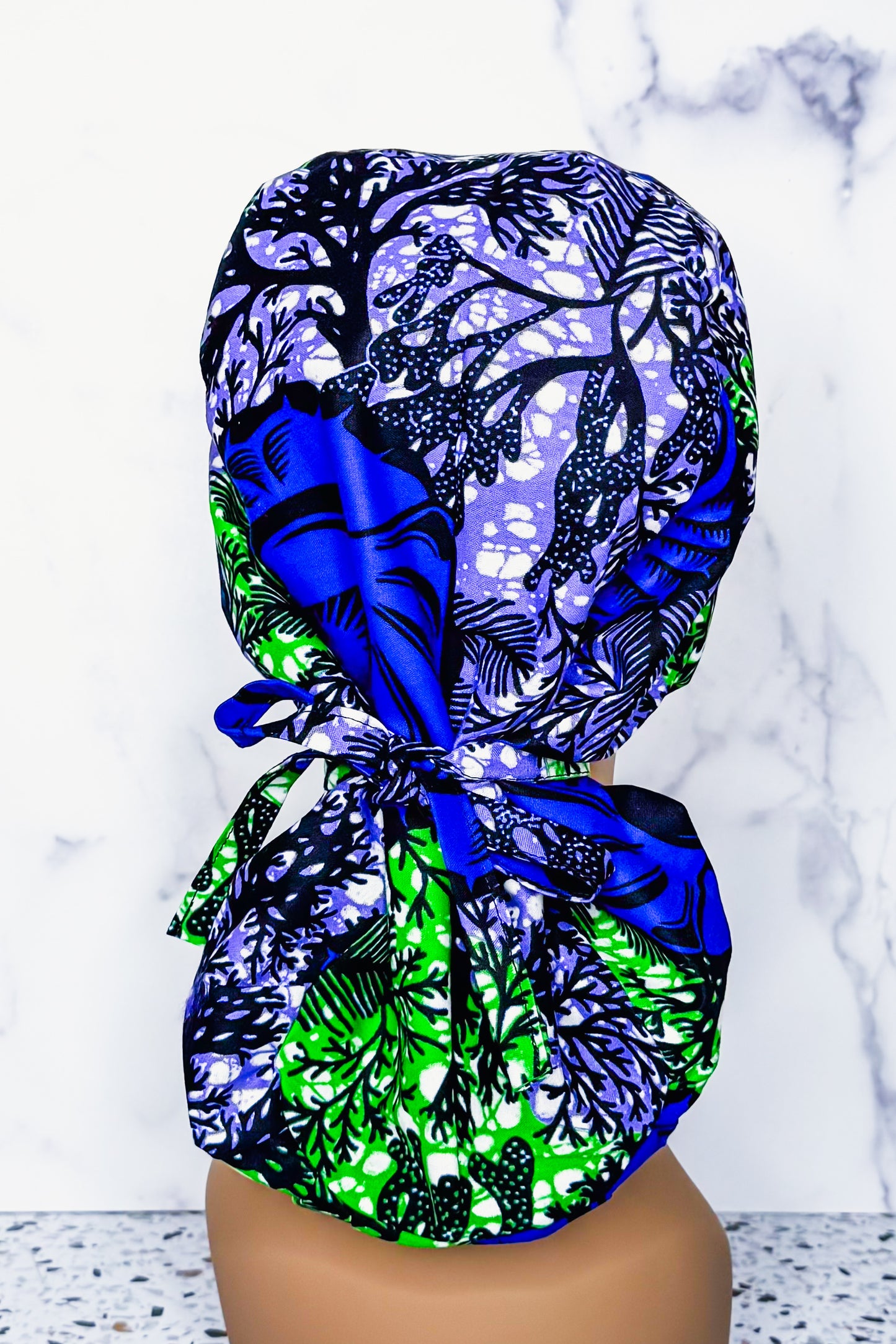 Midnight Forest Ponytail Scrub Cap - NDINI ACCESSORIES