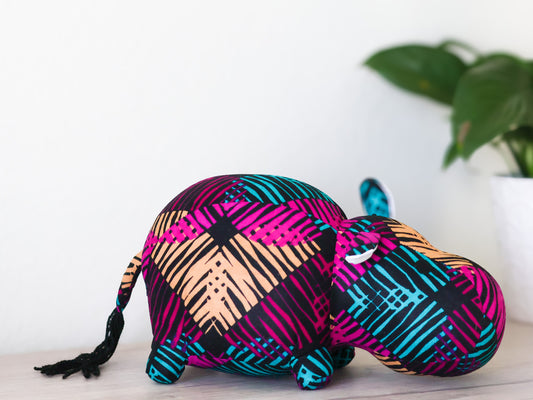 Hippo Soft Toy - Big Hot Pink - NDINI ACCESSORIES
