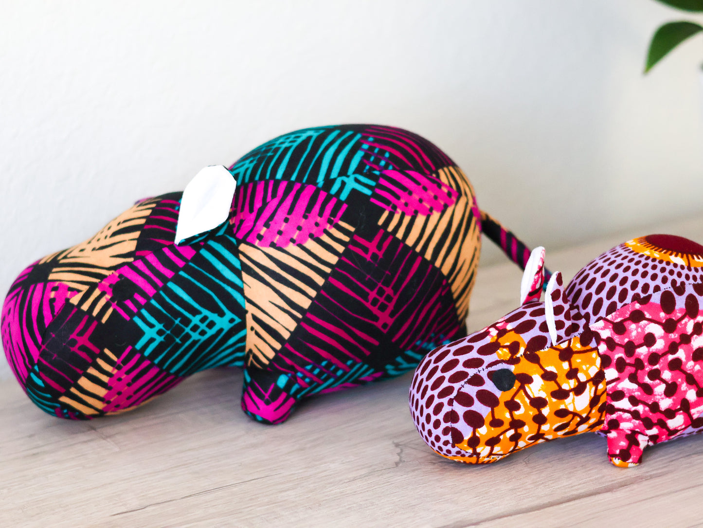 Hippo Soft Toy - Big Hot Pink - NDINI ACCESSORIES