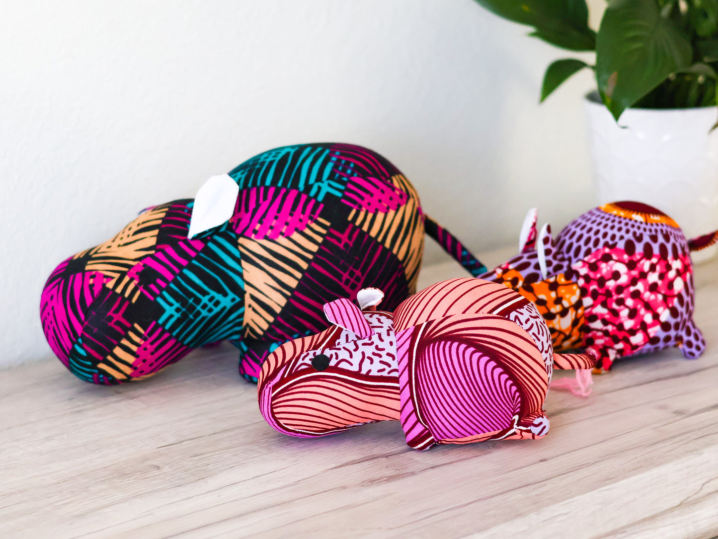 Hippo Soft Toy - Big Hot Pink - NDINI ACCESSORIES
