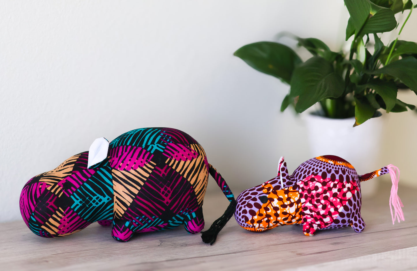 Hippo Soft Toy - Big Hot Pink - NDINI ACCESSORIES