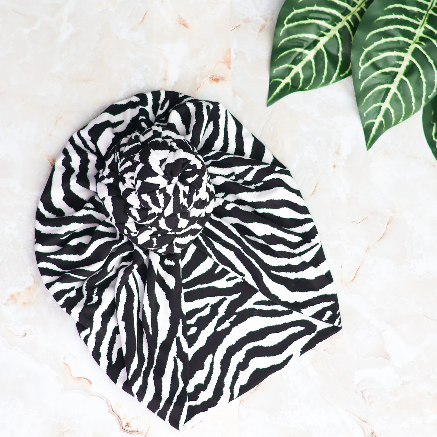 Zebra Stripes Pretied Headwrap - NDINI ACCESSORIES