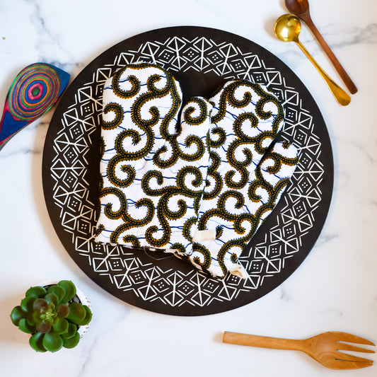 White Thorns Double Oven Mitts - NDINI ACCESSORIES