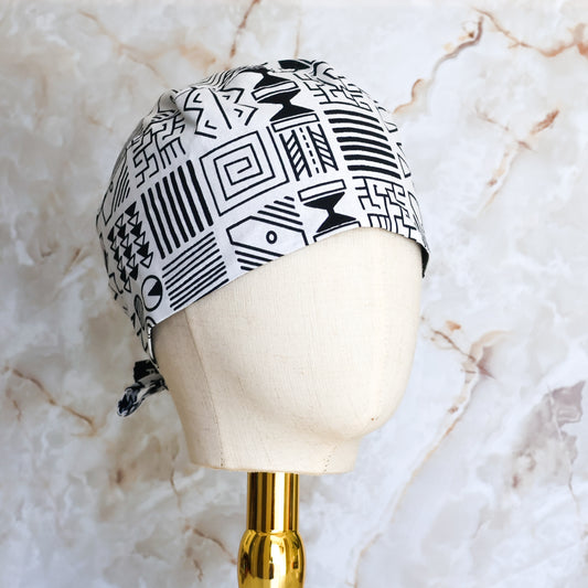 African Hut Regular/Skull Scrub Cap - NDINI ACCESSORIES
