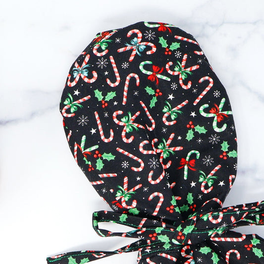 Candy Cane Scrub Cap - NDINI ACCESSORIES