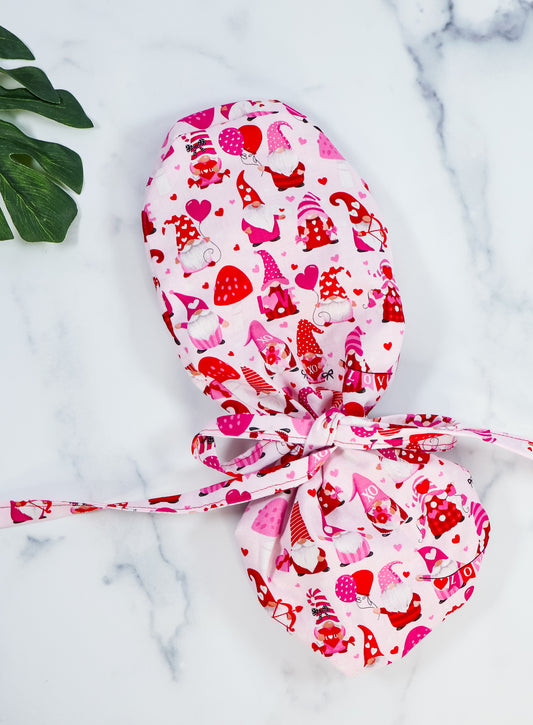 Love Gnomes Ponytail Scrub Cap - NDINI ACCESSORIES
