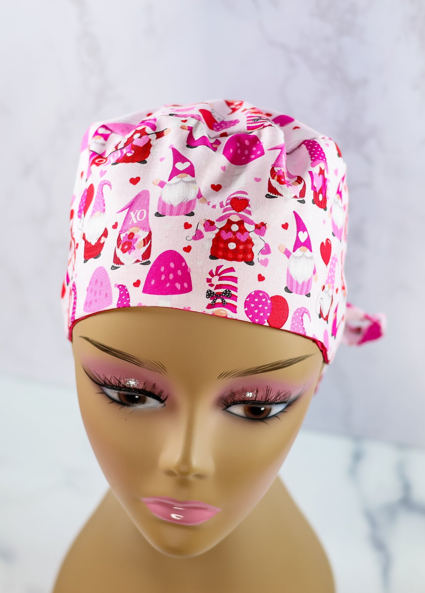 Love Gnomes Ponytail Scrub Cap - NDINI ACCESSORIES
