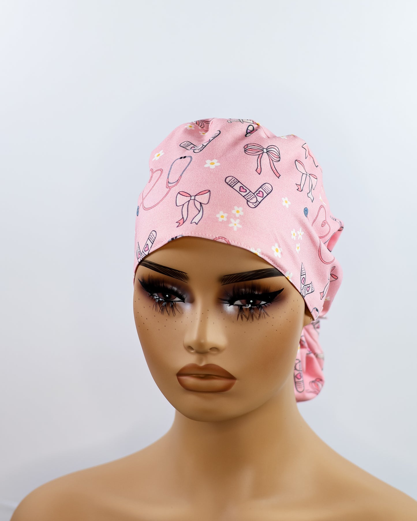 Pink Fix Ponytail Scrub Cap - NDINI ACCESSORIES