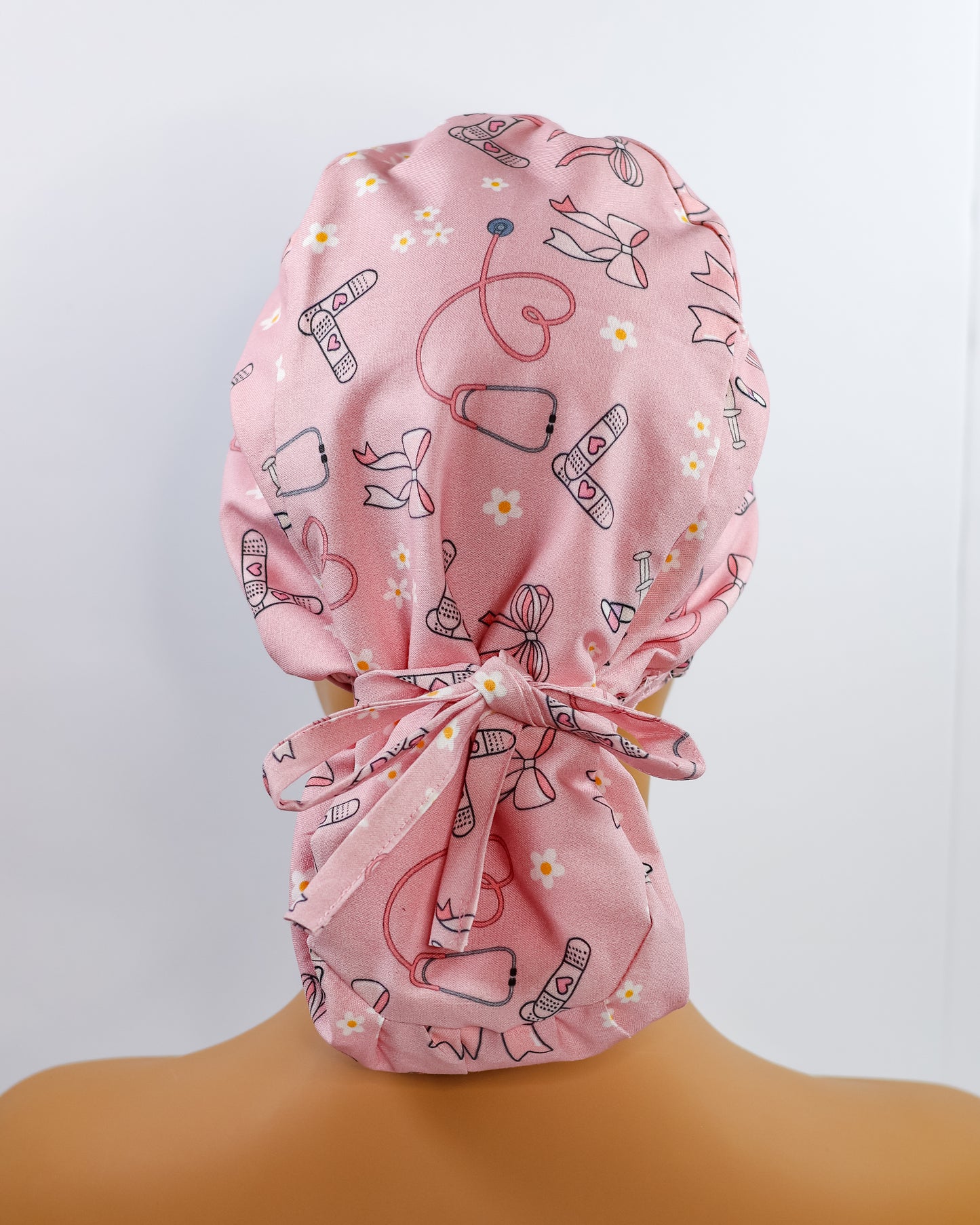Pink Fix Ponytail Scrub Cap - NDINI ACCESSORIES