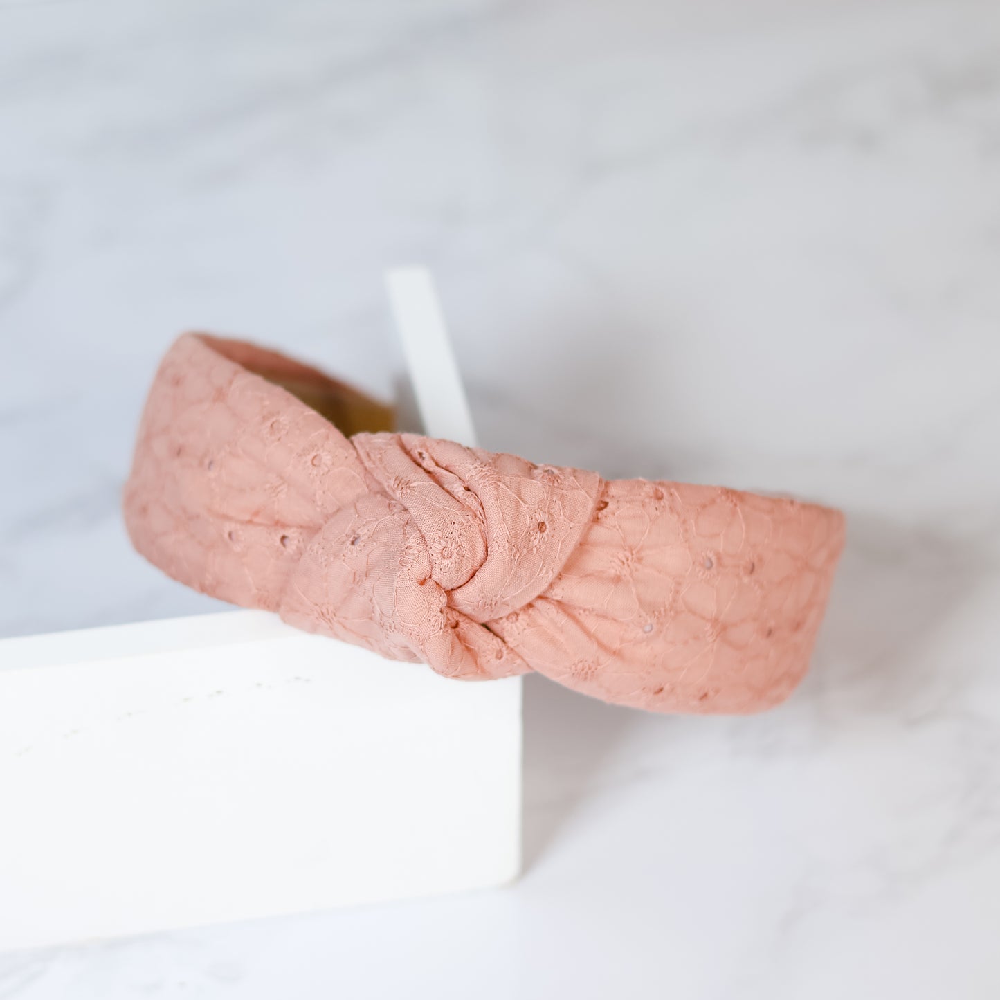 Peach Lace Headband