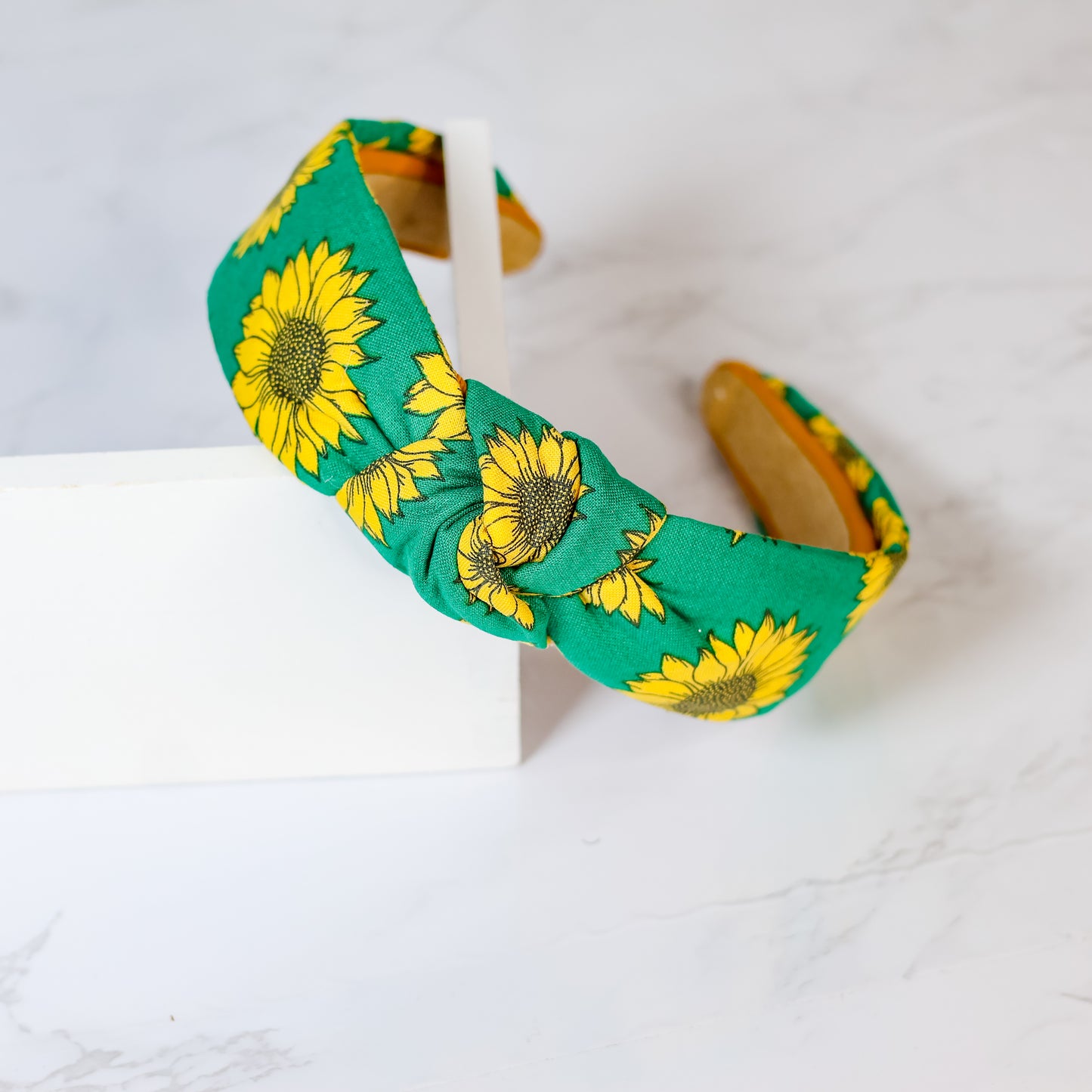 Sunflower on Green Headband
