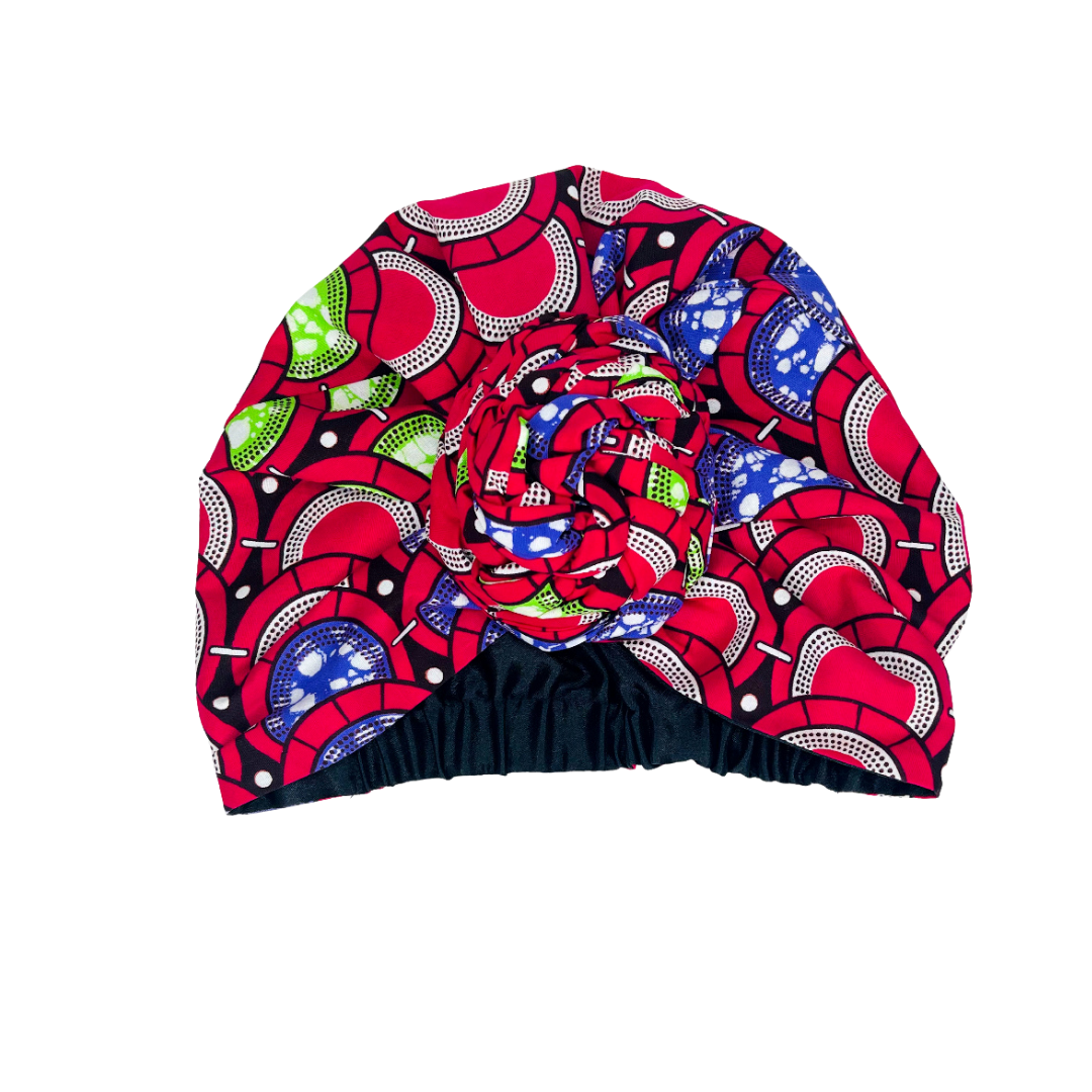 Pink Circles Pretied Headwrap - NDINI ACCESSORIES