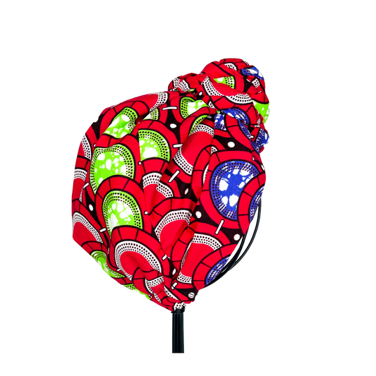 Pink Circles Pretied Headwrap - NDINI ACCESSORIES