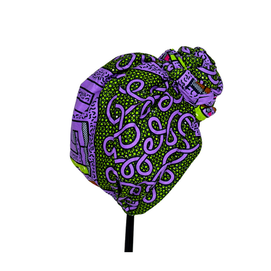 Purple Rain Pretied Headwrap - NDINI ACCESSORIES