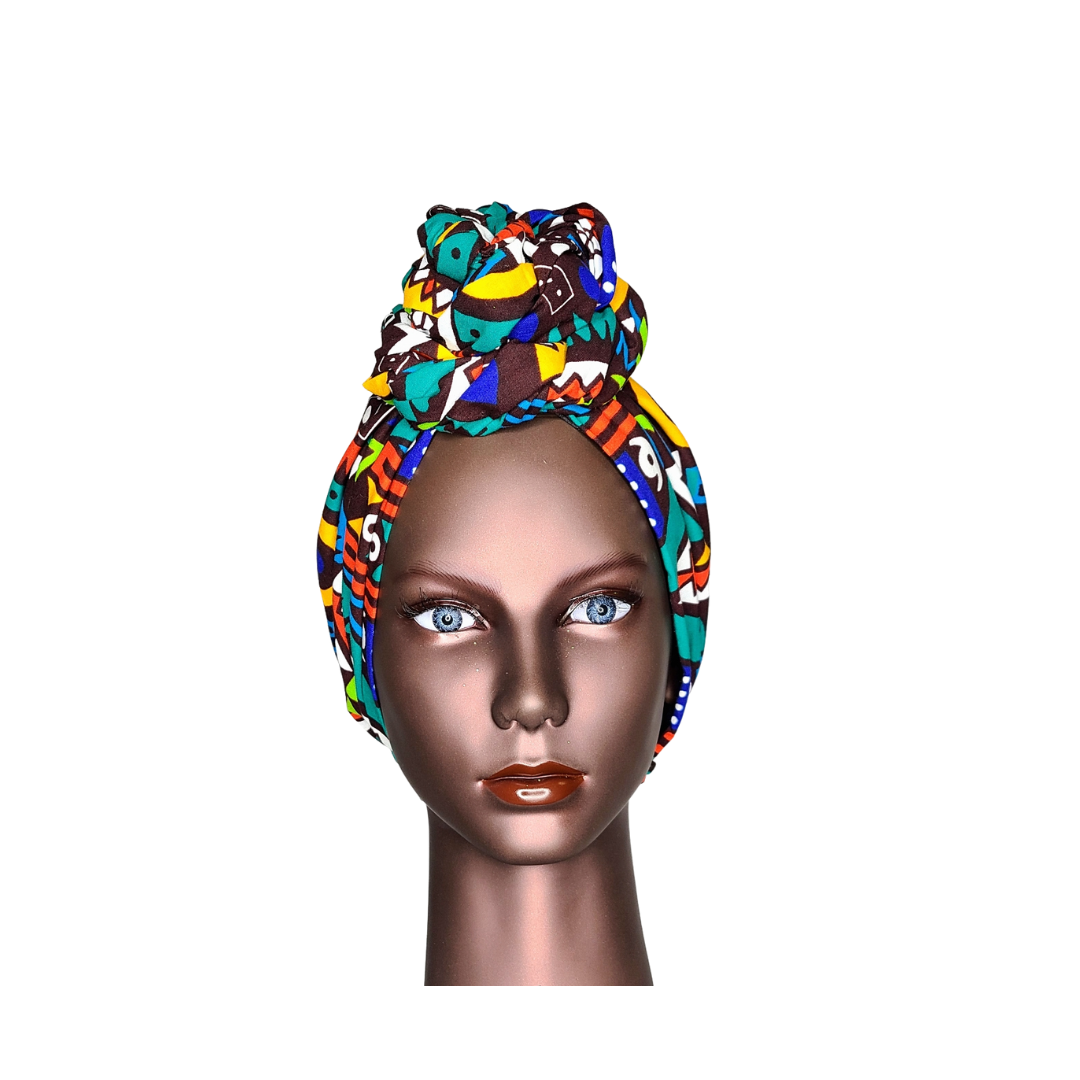 Safari Pretied Headwrap - Green - NDINI ACCESSORIES