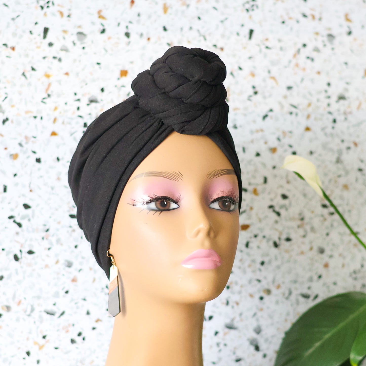 Charcoal Pretied Headwrap - NDINI ACCESSORIES