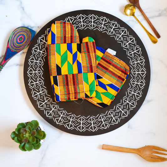 Kente Oven Mitt and Pot Holder