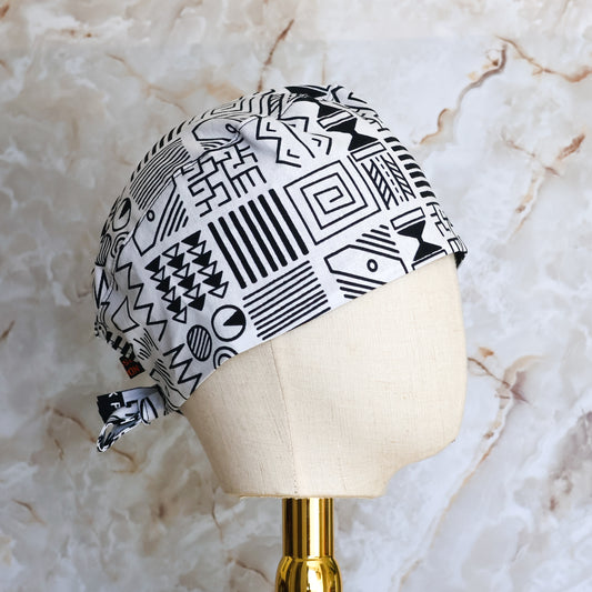 African Hut Regular/Skull Scrub Cap