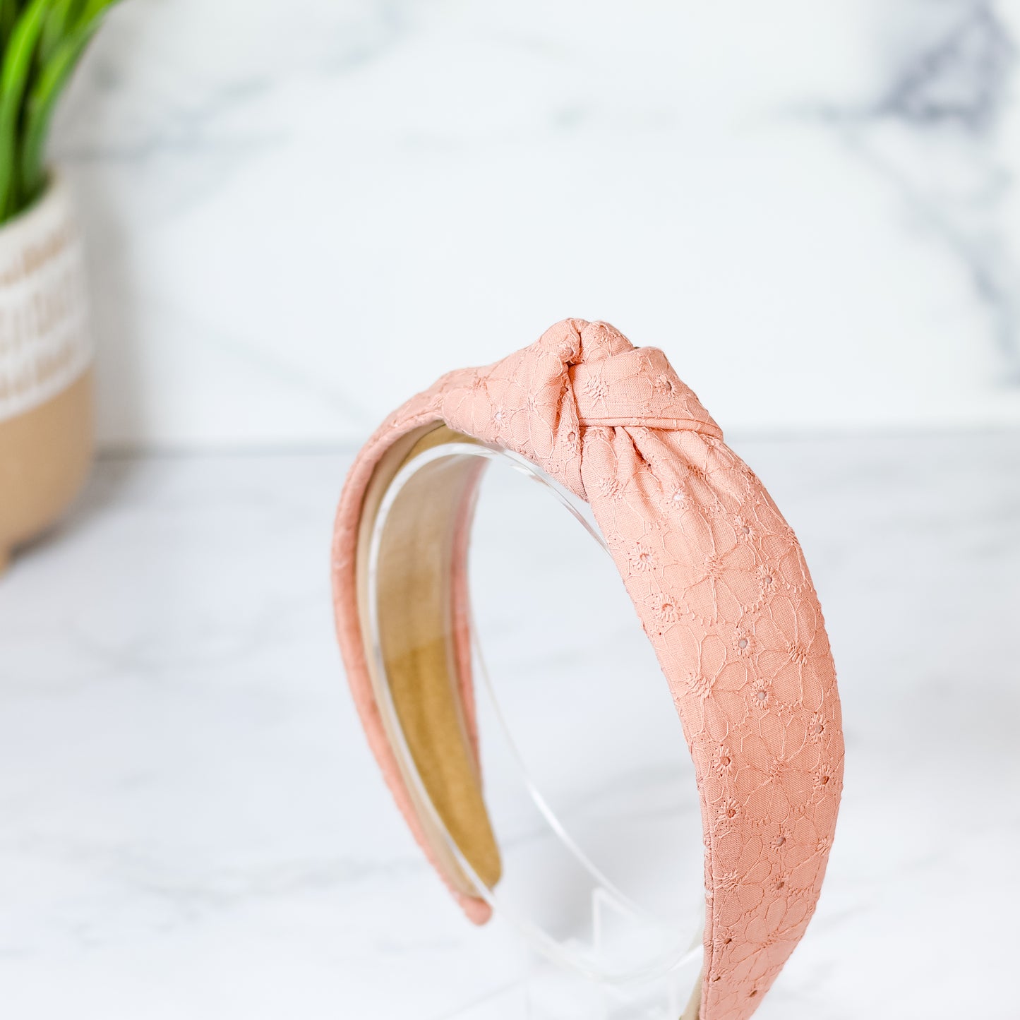 Peach Lace Headband